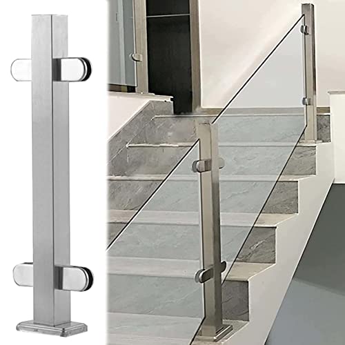 ZRQSMCX Edelstahl-Glas-Balustradenpfosten-Set, silbernes Glasgeländersystem für Treppen-Loft-Plattformen, anpassbare Glasplattenklemme, einfach zu montieren,Mid Post-85cm/33.5" ZRQSMCX Edelstahl-Glas-Balustradenpfosten-Set, silbernes Glasgeländersystem für Treppen-Loft-Plattformen, anpassbare Glasplattenklemme, einfach zu montieren,Mid Post-85cm/33.5" von ZRQSMCX
