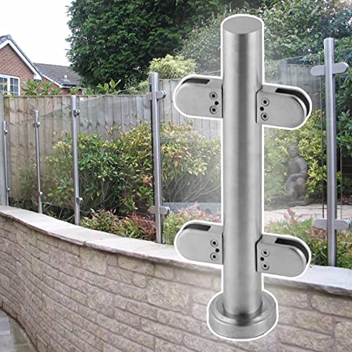 ZRQSMCX Edelstahl-Glasgeländersystemklemme, moderner Glasbalustrade-Geländerpfosten mit Zapfenschlitz, Gartenzaun-Pool-Glasplattensäulen-Handlauf,Silver-mid Post-60cm ZRQSMCX Edelstahl-Glasgeländersystemklemme, moderner Glasbalustrade-Geländerpfosten mit Zapfenschlitz, Gartenzaun-Pool-Glasplattensäulen-Handlauf,Silver-mid Post-60cm von ZRQSMCX