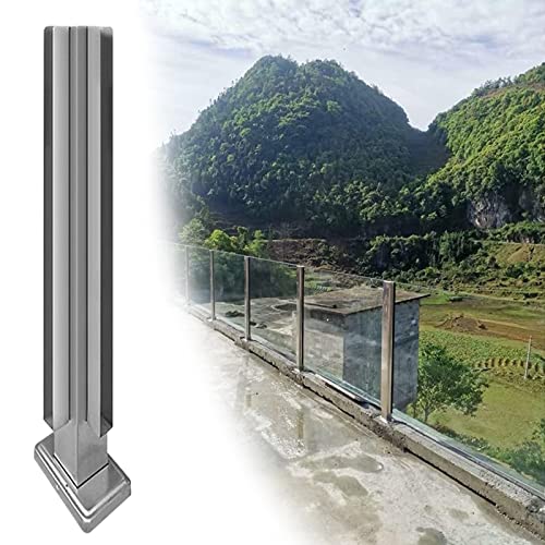 ZRQSMCX Geländerpfosten aus Edelstahlglas, Glasgeländerpfosten für die Außenterrasse, Klemme für Glasplatten in Silber – Höhe 85/95/105 cm, Sonderanfertigungen möglich,Corner Post-85cm/33.5" ZRQSMCX Geländerpfosten aus Edelstahlglas, Glasgeländerpfosten für die Außenterrasse, Klemme für Glasplatten in Silber – Höhe 85/95/105 cm, Sonderanfertigungen möglich,Corner Post-85cm/33.5" von ZRQSMCX