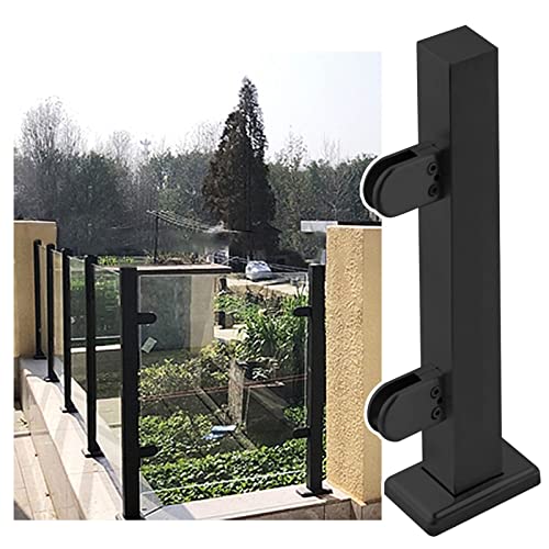 ZRQSMCX Glasbalkongeländersystem, Glasbalustradenpfosten für Treppendecks, Glasgeländer-Handlaufklemmen für 1/4-1/2 Zoll Glas, Terrassenzaunstangen-Set,Black-end Post-70cm ZRQSMCX Glasbalkongeländersystem, Glasbalustradenpfosten für Treppendecks, Glasgeländer-Handlaufklemmen für 1/4-1/2 Zoll Glas, Terrassenzaunstangen-Set,Black-end Post-70cm von ZRQSMCX