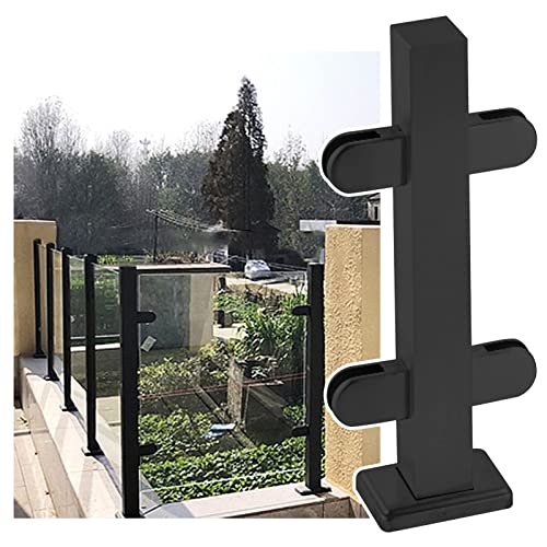 ZRQSMCX Glasbalkongeländersystem, Glasbalustradenpfosten für Treppendecks, Glasgeländer-Handlaufklemmen für 1/4-1/2 Zoll Glas, Terrassenzaunstangen-Set,Black-mid Post-70cm ZRQSMCX Glasbalkongeländersystem, Glasbalustradenpfosten für Treppendecks, Glasgeländer-Handlaufklemmen für 1/4-1/2 Zoll Glas, Terrassenzaunstangen-Set,Black-mid Post-70cm von ZRQSMCX