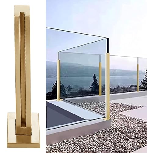 ZRQSMCX Glasbalustraden-Geländerpfostensystem, quadratisches Glasbalustraden-Set für Poolzaun/Treppe/Terrasse, robuste Verbindungssäule für Glasplatten,Gold-end Post-105cm ZRQSMCX Glasbalustraden-Geländerpfostensystem, quadratisches Glasbalustraden-Set für Poolzaun/Treppe/Terrasse, robuste Verbindungssäule für Glasplatten,Gold-end Post-105cm von ZRQSMCX