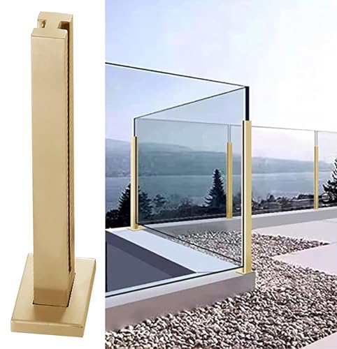 ZRQSMCX Glasbalustraden-Geländerpfostensystem, quadratisches Glasbalustraden-Set für Poolzaun/Treppe/Terrasse, robuste Verbindungssäule für Glasplatten,Gold-mid Post-110cm ZRQSMCX Glasbalustraden-Geländerpfostensystem, quadratisches Glasbalustraden-Set für Poolzaun/Treppe/Terrasse, robuste Verbindungssäule für Glasplatten,Gold-mid Post-110cm von ZRQSMCX