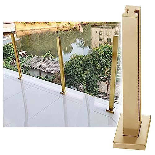 ZRQSMCX Glasdeck-Geländersystem-Kit, goldene Glasbalustradenpfosten, Handlaufstangen, Glasgeländer-Verbindungsklemmen, Stützpfostenzaun für Sicherheitsglasplatten,Gold-mid Post-130cm ZRQSMCX Glasdeck-Geländersystem-Kit, goldene Glasbalustradenpfosten, Handlaufstangen, Glasgeländer-Verbindungsklemmen, Stützpfostenzaun für Sicherheitsglasplatten,Gold-mid Post-130cm von ZRQSMCX