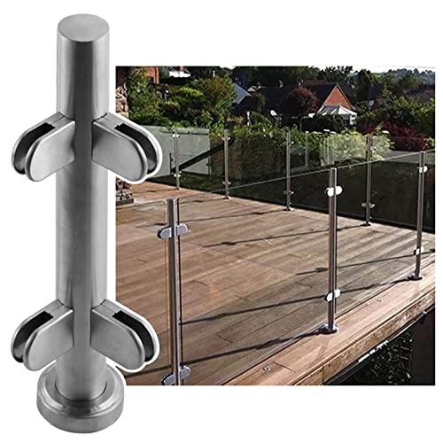 ZRQSMCX Glasgeländerpfosten für Terrassengeländer, Glasgeländersystem für Balkone mit Glasklemmen, winddichter Handlauf für Zaunpfosten, Sicherheitsglasplattenpfosten,Silver-Corner Post-120cm ZRQSMCX Glasgeländerpfosten für Terrassengeländer, Glasgeländersystem für Balkone mit Glasklemmen, winddichter Handlauf für Zaunpfosten, Sicherheitsglasplattenpfosten,Silver-Corner Post-120cm von ZRQSMCX