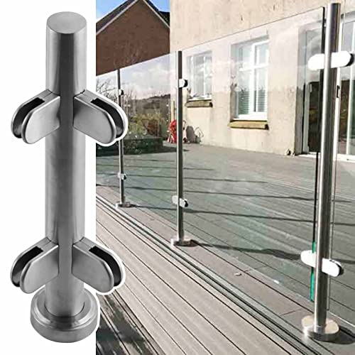 ZRQSMCX Glasgeländerpfosten für den Innen- und Außenbereich, Glasgeländer-Handlaufsystem für Terrassen, Treppenhäuser, Balkone, Glasplatten-Klemmen-Set,Silver-Corner Post-115cm ZRQSMCX Glasgeländerpfosten für den Innen- und Außenbereich, Glasgeländer-Handlaufsystem für Terrassen, Treppenhäuser, Balkone, Glasplatten-Klemmen-Set,Silver-Corner Post-115cm von ZRQSMCX