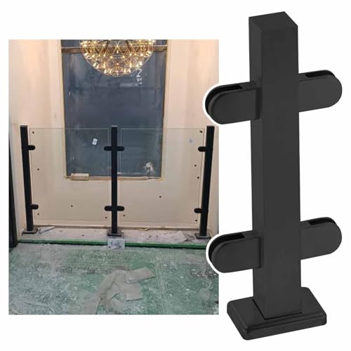 ZRQSMCX Glasgeländerpfostenklemme für Flure, Mattschwarz, bodenstehende Glasgeländerhalterung, Handlauf-Set für Innentreppen, Zaunpfosten aus Edelstahl,Black-mid Post-90cm ZRQSMCX Glasgeländerpfostenklemme für Flure, Mattschwarz, bodenstehende Glasgeländerhalterung, Handlauf-Set für Innentreppen, Zaunpfosten aus Edelstahl,Black-mid Post-90cm von ZRQSMCX