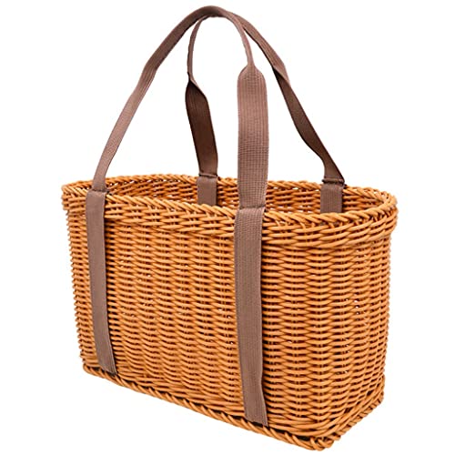 ZRQSMCX Handgewebter Rattan-Picknickkorb mit Griff: Vielseitige Aufbewahrung für Marktfunde und mehr ZRQSMCX Handgewebter Rattan-Picknickkorb mit Griff: Vielseitige Aufbewahrung für Marktfunde und mehr von ZRQSMCX