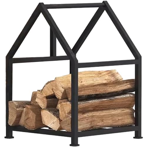 ZRQSMCX Hohes Brennholzregal, Holzstapel-Organizer mit Füßen, einfach zu montierendes Holzregal, Holzregal für den Außenbereich für Schnittholz/Anzündholz, von ZRQSMCX
