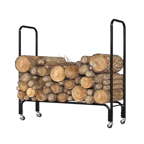 ZRQSMCX Holzstapelständer zur Aufbewahrung von Schnittholz am Kamin, Halterung für Kaminholz auf der Veranda oder im Garten, platzsparendes Anzündegestell, dekoratives Kaminzubehör von ZRQSMCX
