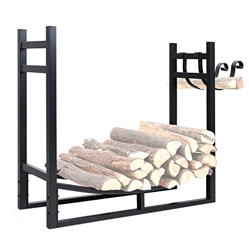 ZRQSMCX Kaminholzhalter - 17 Zoll kleines Brennholzregal für den Innen- und Außenbereich, Holzregal zur Lagerung von Holzscheiten, Brennholzhalter für die Terrasse für die Kaminstelle ZRQSMCX Kaminholzhalter - 17 Zoll kleines Brennholzregal für den Innen- und Außenbereich, Holzregal zur Lagerung von Holzscheiten, Brennholzhalter für die Terrasse für die Kaminstelle von ZRQSMCX