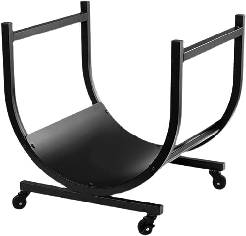 ZRQSMCX Log Store Brennholzregal, robuster Innen- und Außenbrennholzhalter aus Metall, Retro-Holzregal für Brennholz, Kaminholzlager von ZRQSMCX