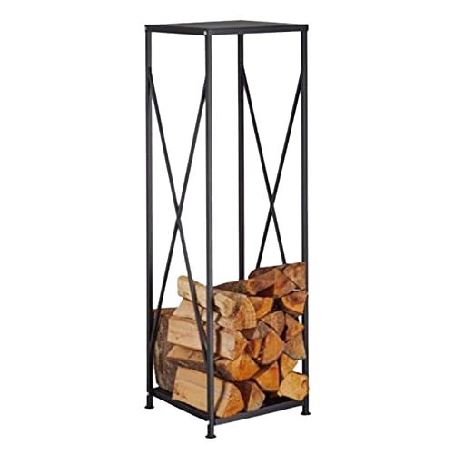 ZRQSMCX Log Store Brennholzregal Weihnachtsbaum Brennholzhalter Schwarz Metall Holzhalter Brennholz Outdoork Heavy Duty Log Rack Kamin Werkzeuge, von ZRQSMCX