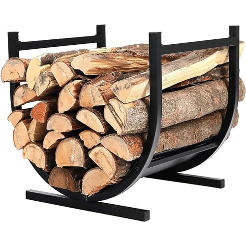 ZRQSMCX Log Store Kaminholzständer Holzhalter Brennholz Outdoor Schwere Stahlrohrkonstruktion mit Tiermuster Kaminbesteck, von ZRQSMCX