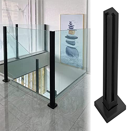 ZRQSMCX Metall-Glas-Geländerpfosten-Set, schwarzes Glas-Balustradensystem, vertikaler Glaspaneelpfosten für Innen/Außen/Dachboden/Villa, benutzerdefinierte Größe,Corner Post-100cm/39.4" ZRQSMCX Metall-Glas-Geländerpfosten-Set, schwarzes Glas-Balustradensystem, vertikaler Glaspaneelpfosten für Innen/Außen/Dachboden/Villa, benutzerdefinierte Größe,Corner Post-100cm/39.4" von ZRQSMCX