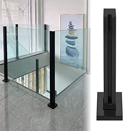 ZRQSMCX Metall-Glas-Geländerpfosten-Set, schwarzes Glas-Balustradensystem, vertikaler Glaspaneelpfosten für Innen/Außen/Dachboden/Villa, benutzerdefinierte Größe,End Post-95cm/37.4" ZRQSMCX Metall-Glas-Geländerpfosten-Set, schwarzes Glas-Balustradensystem, vertikaler Glaspaneelpfosten für Innen/Außen/Dachboden/Villa, benutzerdefinierte Größe,End Post-95cm/37.4" von ZRQSMCX