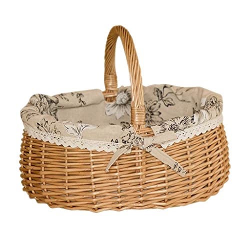 ZRQSMCX Picknickkörbe, handgewebter Handkorb, Outdoor-Gemüsekorb, Eierkorb, Rattan-Obstkorb, 35 x 30 x 16 cm ZRQSMCX Picknickkörbe, handgewebter Handkorb, Outdoor-Gemüsekorb, Eierkorb, Rattan-Obstkorb, 35 x 30 x 16 cm von ZRQSMCX