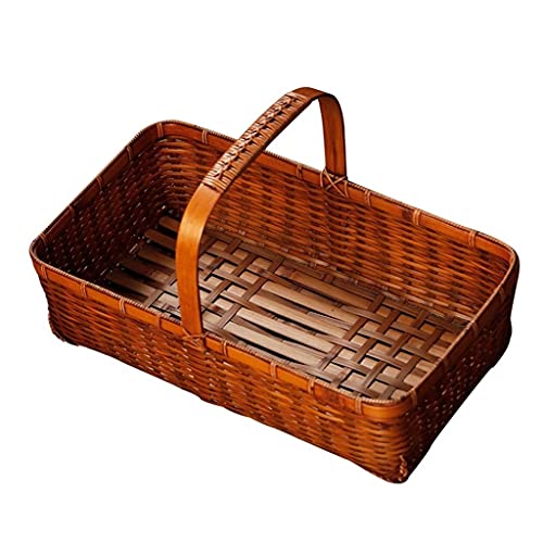 ZRQSMCX Picknickkorb Tragbarer Retro-Picknickkorb für 2 Personen Handgewebte Picknickkörbe aus Bambus mit Griff für den Außenbereich ZRQSMCX Picknickkorb Tragbarer Retro-Picknickkorb für 2 Personen Handgewebte Picknickkörbe aus Bambus mit Griff für den Außenbereich von ZRQSMCX