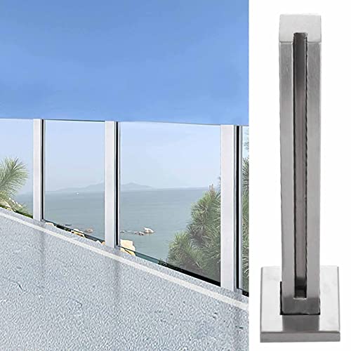 ZRQSMCX Quadratischer Glasgeländerpfosten, gewerblicher Zaunpfosten-Handlauf in Silber, Winddichte Glasgeländerplattenklemme, Plattform-Glasgeländersystem,Silver-end Post-100cm ZRQSMCX Quadratischer Glasgeländerpfosten, gewerblicher Zaunpfosten-Handlauf in Silber, Winddichte Glasgeländerplattenklemme, Plattform-Glasgeländersystem,Silver-end Post-100cm von ZRQSMCX