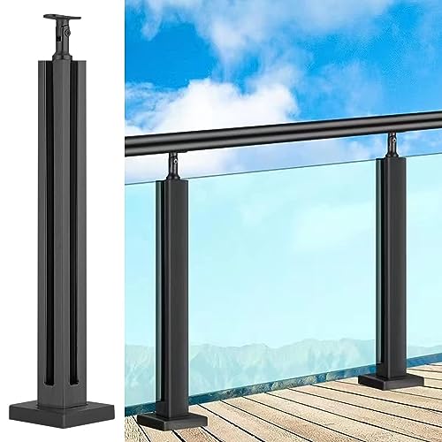 ZRQSMCX Schwarze Glasgeländerpfosten für Balustraden, Glasklemmsystem für Deckgeländer mit Handlaufverbinder, Schutzgeländer aus Metallglasplatten für 10–12 mm Glas,Black-Corner Post-75cm ZRQSMCX Schwarze Glasgeländerpfosten für Balustraden, Glasklemmsystem für Deckgeländer mit Handlaufverbinder, Schutzgeländer aus Metallglasplatten für 10–12 mm Glas,Black-Corner Post-75cm von ZRQSMCX