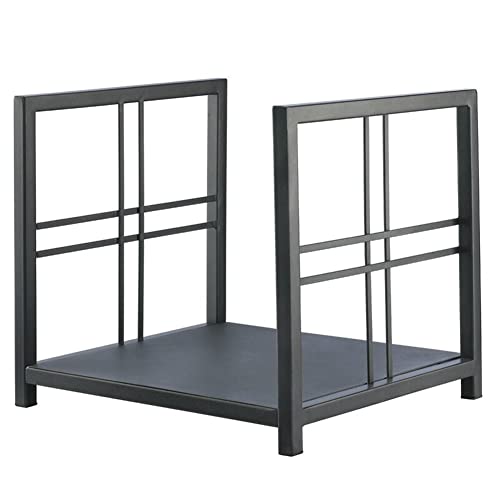 ZRQSMCX Schwarzer Brennholzständer aus Eisen, Lagerständer für Anzündholzscheite aus Metall, Holzständer für den Außenbereich für Brennholz/Holzscheite/Bauholz/Anzündholz, von ZRQSMCX