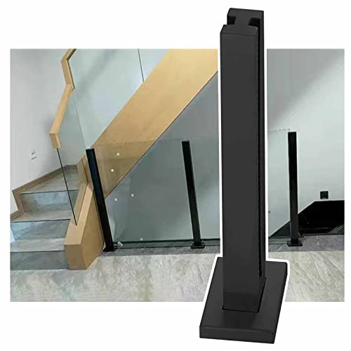 ZRQSMCX Schwarzer Glas-Balustradenpfosten, Robustes Glasgeländerpfostensystem, Handlauf-Set für Innenflure, Balkonzäune, quadratische Glasplattenklemmensäule,Black-mid Post-95cm ZRQSMCX Schwarzer Glas-Balustradenpfosten, Robustes Glasgeländerpfostensystem, Handlauf-Set für Innenflure, Balkonzäune, quadratische Glasplattenklemmensäule,Black-mid Post-95cm von ZRQSMCX