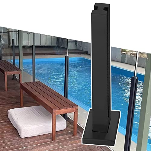 ZRQSMCX Schwarzer Glasgeländerpfosten, quadratischer Glasbalustradenpfosten aus Edelstahl, Zaunstützsystem für Poolterrasse, sichere Geländerklemme mit Hardware,Mid Post-90cm/35.4" ZRQSMCX Schwarzer Glasgeländerpfosten, quadratischer Glasbalustradenpfosten aus Edelstahl, Zaunstützsystem für Poolterrasse, sichere Geländerklemme mit Hardware,Mid Post-90cm/35.4" von ZRQSMCX