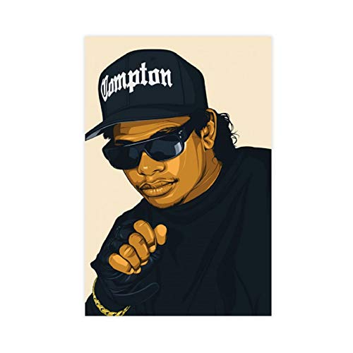 Leinwandposter Rapper Eazy E, Schlafzimmer, Dekoration, Sport, Landschaft, Büro, Raumdekoration, Geschenk, 40 x 60 cm, ohne Rahmen von ZRRO