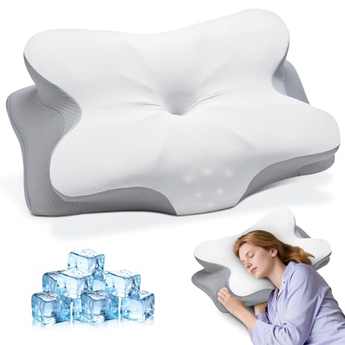 Memory Foam Kissen - Ergonomisches OrthopäDisches Kissen - stützendes Nackenkissen für Seitenschläfer, Rückenschläfer und Bauchschläfer, Schmerzen und Nacken im Nacken lässt die nackenkissen nach von ZRSDIXKI