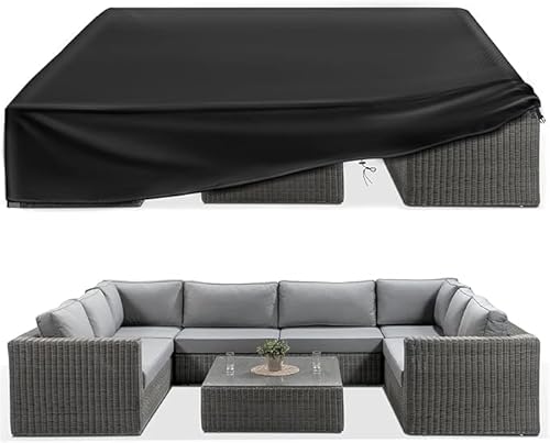ZRUIORL Abdeckung für Gartenmöbel, wasserdichte Schutzhülle Anti-UV Abdeckplane für Gartentische Terrassenmöbel, Regenschutz und Staubfest, Schwerlast 420D -Oxford Gewebe 210×82×80cm von ZRUIORL