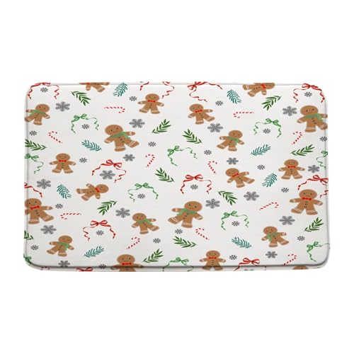 ZRUWUA Badematte mit Aufschrift "Merry Christmas", Motiv: Kekse, Süßigkeiten, Weihnachtsbaum, Schleife, Schneeflocke, Urlaub, Badematte, 45,2 x 74,9 cm ZRUWUA Badematte mit Aufschrift "Merry Christmas", Motiv: Kekse, Süßigkeiten, Weihnachtsbaum, Schleife, Schneeflocke, Urlaub, Badematte, 45,2 x 74,9 cm von ZRUWUA