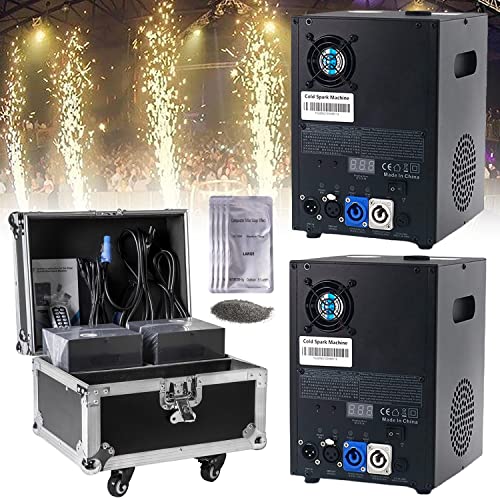 ZRZJBX 600W BüHneneffekt Spark Machine, Sparking Effekt Pyrotechnikmaschinen, DMX-512/Fernbedienung Feuerwerks Maschine für Party Festival Hochzeit von ZRZJBX