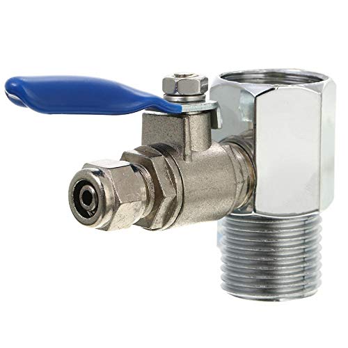 ZSBLXHHJD Kugelhahn 1/2" bis 1/4" Kugelhahn T-Anschluss-Ventil-Hahn-Hahn Plumbing Werkzeug 1pcs RO Speisewasser-Adapter von ZSBLXHHJD