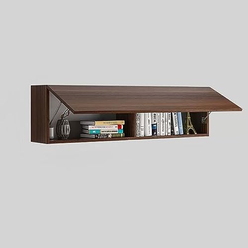 ZSDBYT 39 Zoll großes, schwebendes Bücherregal aus Holz zur Wandmontage, geeignet für die Aufbewahrung in der Küche (Walnuss, Einheitsgröße) von ZSDBYT