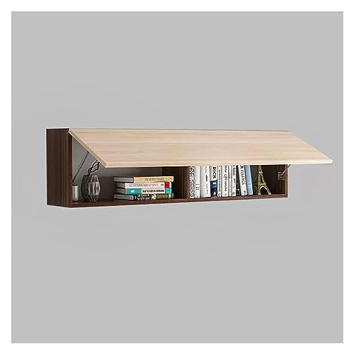 ZSDBYT 39 Zoll großes, schwebendes Bücherregal zur Wandmontage, Aufbewahrungsschrank aus Holz, geeignet für die Aufbewahrung in der Küche (Walnuss+Natur, Einheitsgröße) von ZSDBYT