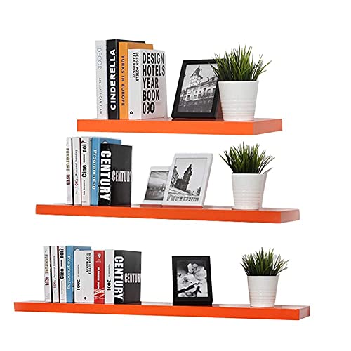 ZSDBYT Lagerregale Wandregal DIY-Lagerregal Bücherregal mit verdicktem Paneel-Organizer-Rack/Weiß (Orange) von ZSDBYT