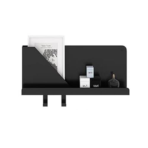 ZSDBYT Wandmontiertes Aufbewahrungsregal aus Metall, Wanddekor-Ausstellungsregal, Bücherregal, geeignet für Badezimmer, Wohnzimmer (schwarz klein) von ZSDBYT