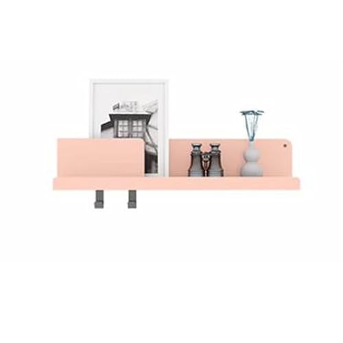ZSDBYT Wandmontiertes Lagerregal aus Metall, Wanddekor-Ausstellungsregal, Bücherregal, geeignet für Badezimmer, Wohnzimmer (Pink Middle) von ZSDBYT