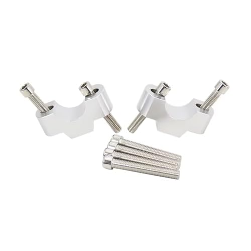 ZSEDWRU Motorrad Riser Kompatibel Mit S1000XR 2020 2021 Motorrad Lenker Riser Klemme Lenkerverlängerung Motorradzubehör Modifikationsersatz(Silver) von ZSEDWRU