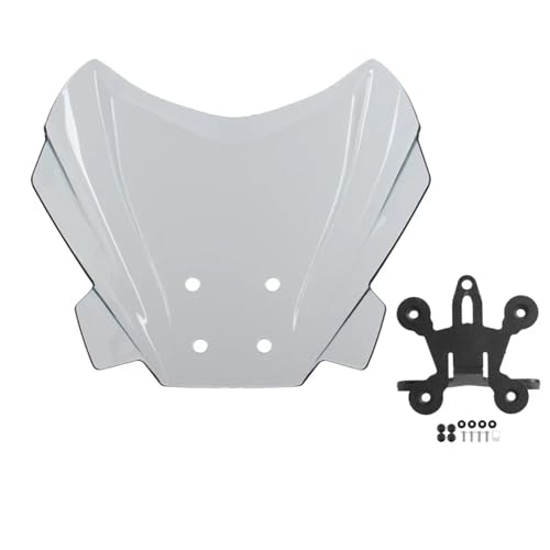 ZSEDWRU Motorrad Windschutzscheiben Kompatibel Mit Benelli Für 502C 2019 2020 2021 2022–2023 2024 Motorrad-Windschutzscheibe, Doppelblasen-Deflektor-Bildschirmabdeckung Mit Halterungssatz(Gray) von ZSEDWRU
