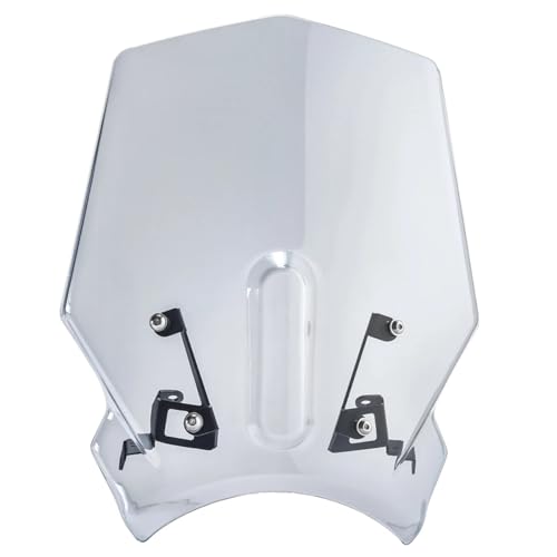 ZSEDWRU Motorrad Windschutzscheiben Kompatibel Mit CB125R Für CB300R 2018 2019 2020 2021 2022 2023 Motorrad Double Bubble Windschutzscheibe Windschutz Deflektor Visier(Light Gray) von ZSEDWRU