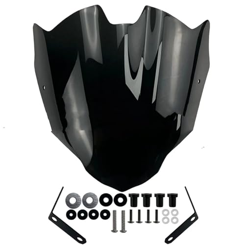 ZSEDWRU Motorrad Windschutzscheiben Kompatibel Mit CB500 Für Hornet 2024 2025 Motorradzubehör Sport Acryl Windschutzscheibe Windschutzscheibe Deflektor Windabweiser Visier Visier(Black) von ZSEDWRU