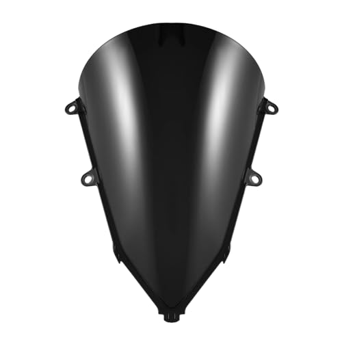 ZSEDWRU Motorrad Windschutzscheiben Kompatibel Mit CBR650R 2019 2020 2021 2022 2023 2024 Motorrad Double Bubble Frontscheibe Windschutzscheibe Windabweiser Visier(Black) von ZSEDWRU