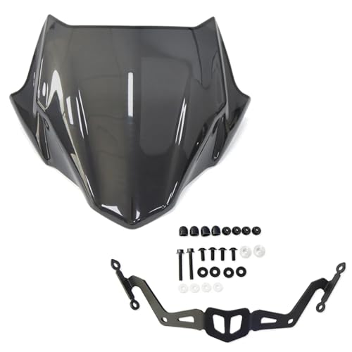 ZSEDWRU Motorrad Windschutzscheiben Kompatibel Mit Für MT03 Für MT25 2020 2021 2022 2023–2024 Motorradzubehör Windschutzscheibe Windschutzscheiben Windabweiser Visier Visier(Black) von ZSEDWRU