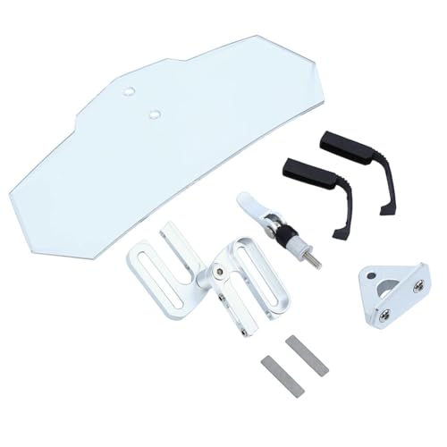 ZSEDWRU Motorrad Windschutzscheiben Universal Motorrad Windschutzscheibenverlängerung Einstellbarer Spoiler Klemm-Windschutzscheibenvisier Spoilerabdeckungen Bildschirm Luftabweiserglas von ZSEDWRU