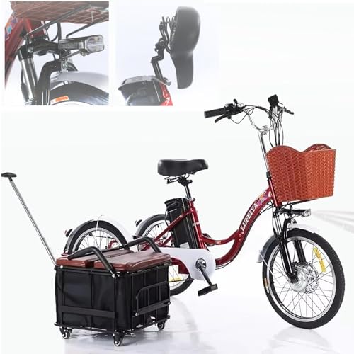 Elektromoped, 20-Zoll-7-Gang-Elektromoped, 48-V-Wechselakku, Maximale Steigung 15 °, Mit Ausziehbarem Korb, Maximale Belastung 120 Kg, Für Senioren, Frauen, Männer,A Elektromoped, 20-Zoll-7-Gang-Elektromoped, 48-V-Wechselakku, Maximale Steigung 15 °, Mit Ausziehbarem Korb, Maximale Belastung 120 Kg, Für Senioren, Frauen, Männer,A von ZSETG