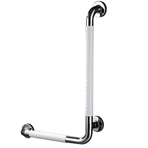 ZSHYP L-förmig Badewanne WC Duschgriff, Haltegriffe Für Senioren Badewannengriff Wandgriff Bad rutschfest Für Bad Und Dusche Badezimmer,WhiteLeft von ZSHYP