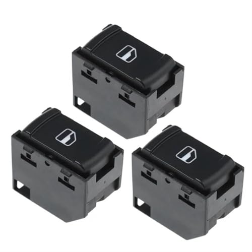 Auto Fensterschalter 3B0959855B Hinten Links Rechts Elektrische Fensterheber Schalter Glas Heber Taste Passagier Seite Für Golf Mk4 Für Jetta Mk4 1999-2004(3 pcs) von ZSHYTWE