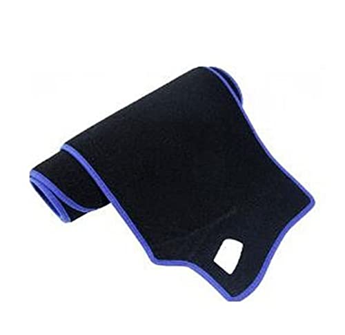 ZSHYTWE Auto Abdeckung Matte Pad Teppich Für Ford Für Explorer U625 MK6 2020 2021 2022 Sonnenschutz Kissen Armaturenbrett-Abdeckungs(Polyester Blue Edge) von ZSHYTWE