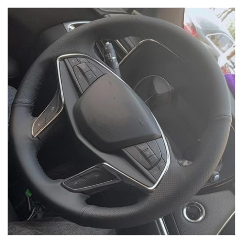 ZSHYTWE Lenkradbezug Benutzerdefinierte DIY Auto Lenkrad Geflecht Abdeckung Für Cadillac ATS XT4 XT5 XT6 Cts CT4 CT5 CT6 Lenkradhüllen(Red Thread) von ZSHYTWE